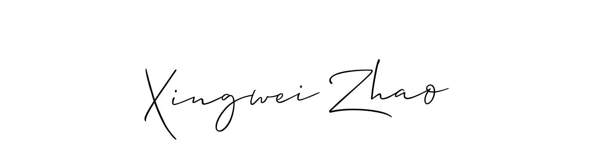 You should practise on your own different ways (Allison_Script) to write your name (Xingwei Zhao) in signature. don't let someone else do it for you. Xingwei Zhao signature style 2 images and pictures png