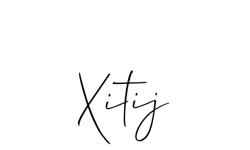 How to make Xitij name signature. Use Allison_Script style for creating short signs online. This is the latest handwritten sign. Xitij signature style 2 images and pictures png