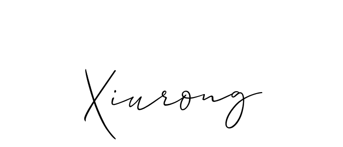 Create a beautiful signature design for name Xiurong. With this signature (Allison_Script) fonts, you can make a handwritten signature for free. Xiurong signature style 2 images and pictures png