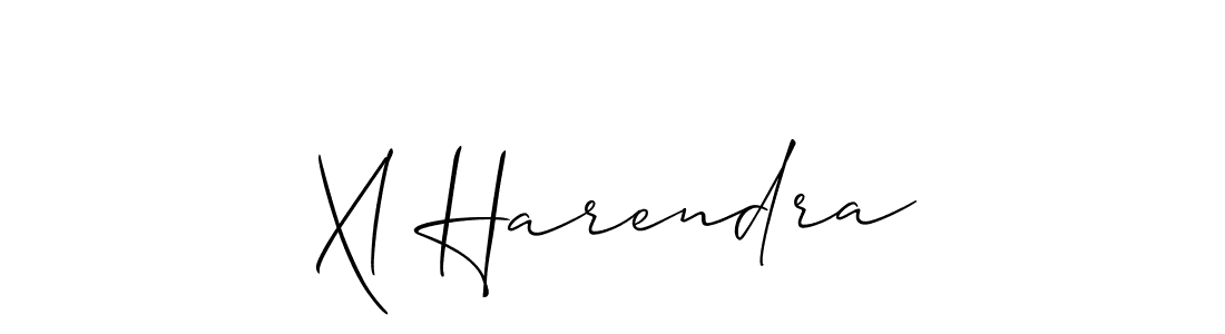 Also we have Xl Harendra name is the best signature style. Create professional handwritten signature collection using Allison_Script autograph style. Xl Harendra signature style 2 images and pictures png