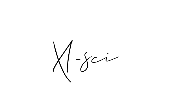 The best way (Allison_Script) to make a short signature is to pick only two or three words in your name. The name Xl-sci include a total of six letters. For converting this name. Xl-sci signature style 2 images and pictures png