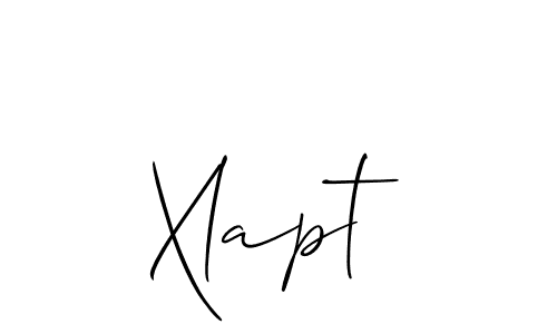 How to make Xlapt signature? Allison_Script is a professional autograph style. Create handwritten signature for Xlapt name. Xlapt signature style 2 images and pictures png