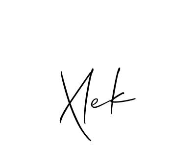 Make a beautiful signature design for name Xlek. With this signature (Allison_Script) style, you can create a handwritten signature for free. Xlek signature style 2 images and pictures png