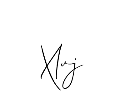 How to make Xlvj signature? Allison_Script is a professional autograph style. Create handwritten signature for Xlvj name. Xlvj signature style 2 images and pictures png