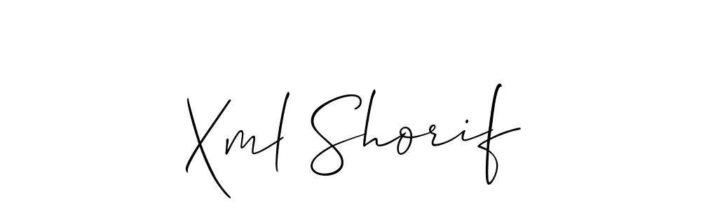 Similarly Allison_Script is the best handwritten signature design. Signature creator online .You can use it as an online autograph creator for name Xml Shorif. Xml Shorif signature style 2 images and pictures png
