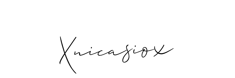 Make a beautiful signature design for name Xnicasiox. With this signature (Allison_Script) style, you can create a handwritten signature for free. Xnicasiox signature style 2 images and pictures png