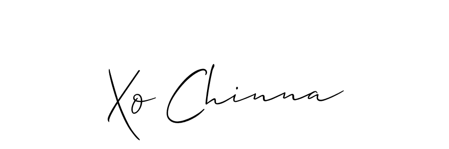 The best way (Allison_Script) to make a short signature is to pick only two or three words in your name. The name Xo Chinna include a total of six letters. For converting this name. Xo Chinna signature style 2 images and pictures png