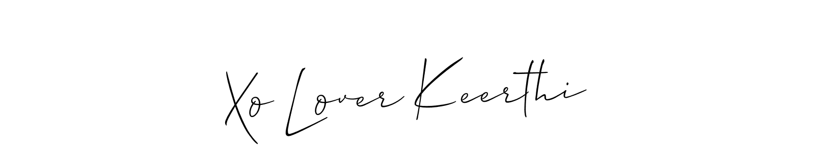 Use a signature maker to create a handwritten signature online. With this signature software, you can design (Allison_Script) your own signature for name Xo Lover Keerthi. Xo Lover Keerthi signature style 2 images and pictures png