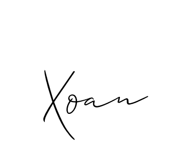 Use a signature maker to create a handwritten signature online. With this signature software, you can design (Allison_Script) your own signature for name Xoan. Xoan signature style 2 images and pictures png