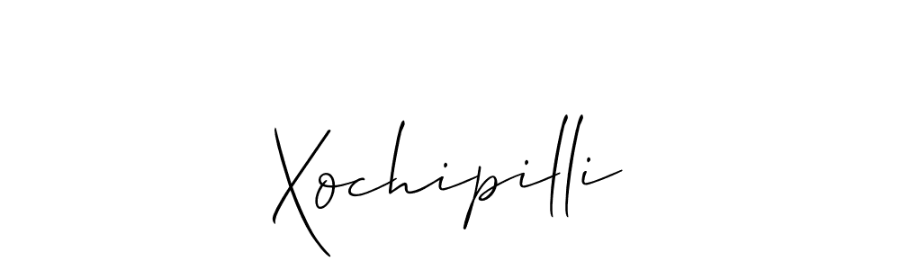 Design your own signature with our free online signature maker. With this signature software, you can create a handwritten (Allison_Script) signature for name Xochipilli. Xochipilli signature style 2 images and pictures png