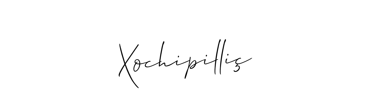 It looks lik you need a new signature style for name Xochipilliç. Design unique handwritten (Allison_Script) signature with our free signature maker in just a few clicks. Xochipilliç signature style 2 images and pictures png
