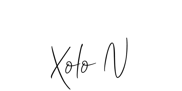 How to make Xolo N signature? Allison_Script is a professional autograph style. Create handwritten signature for Xolo N name. Xolo N signature style 2 images and pictures png