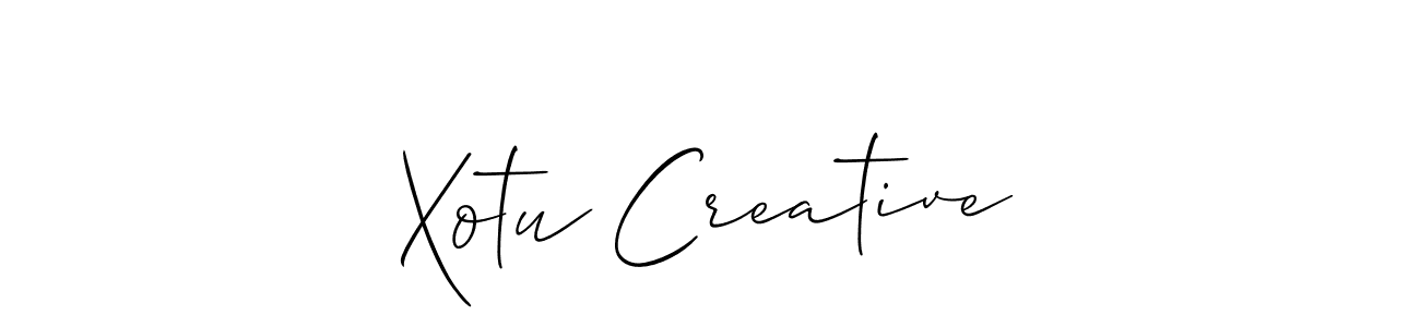It looks lik you need a new signature style for name Xotu Creative. Design unique handwritten (Allison_Script) signature with our free signature maker in just a few clicks. Xotu Creative signature style 2 images and pictures png