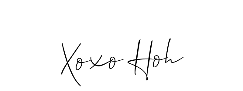It looks lik you need a new signature style for name Xoxo Hoh. Design unique handwritten (Allison_Script) signature with our free signature maker in just a few clicks. Xoxo Hoh signature style 2 images and pictures png