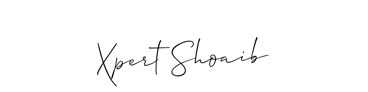 Design your own signature with our free online signature maker. With this signature software, you can create a handwritten (Allison_Script) signature for name Xpert Shoaib. Xpert Shoaib signature style 2 images and pictures png