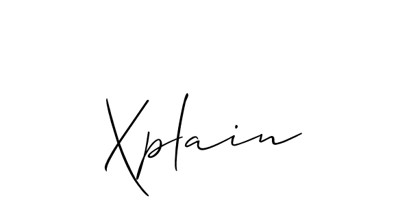 The best way (Allison_Script) to make a short signature is to pick only two or three words in your name. The name Xplain include a total of six letters. For converting this name. Xplain signature style 2 images and pictures png