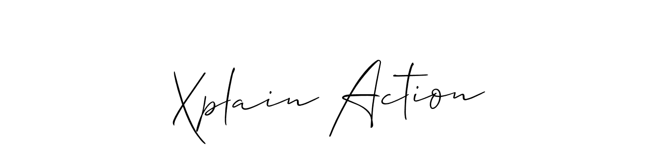 Allison_Script is a professional signature style that is perfect for those who want to add a touch of class to their signature. It is also a great choice for those who want to make their signature more unique. Get Xplain Action name to fancy signature for free. Xplain Action signature style 2 images and pictures png