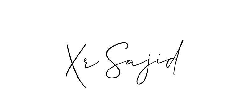 How to make Xr Sajid name signature. Use Allison_Script style for creating short signs online. This is the latest handwritten sign. Xr Sajid signature style 2 images and pictures png