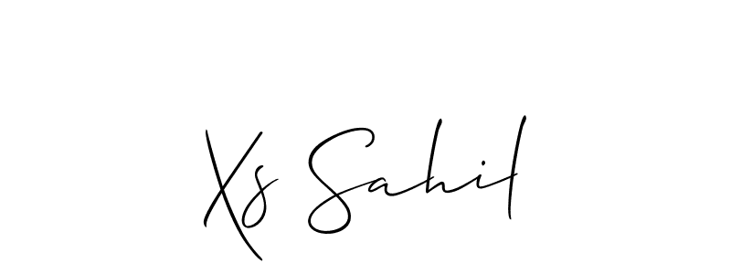 Similarly Allison_Script is the best handwritten signature design. Signature creator online .You can use it as an online autograph creator for name Xs Sahil. Xs Sahil signature style 2 images and pictures png
