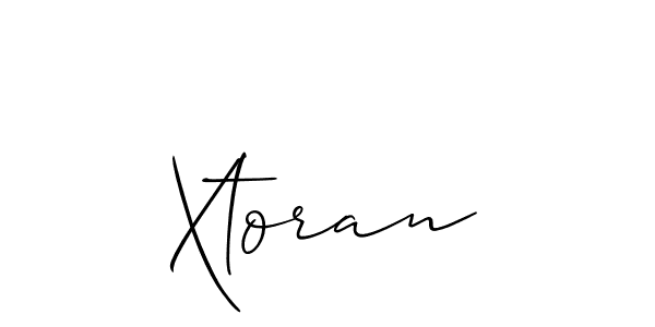 Allison_Script is a professional signature style that is perfect for those who want to add a touch of class to their signature. It is also a great choice for those who want to make their signature more unique. Get Xtoran name to fancy signature for free. Xtoran signature style 2 images and pictures png