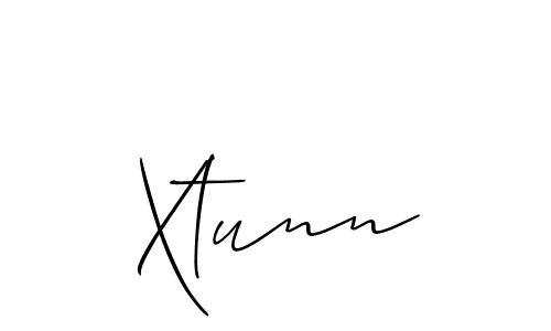 Design your own signature with our free online signature maker. With this signature software, you can create a handwritten (Allison_Script) signature for name Xtunn. Xtunn signature style 2 images and pictures png