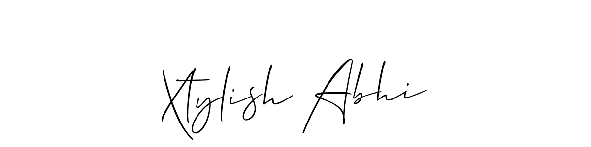 Also we have Xtylish Abhi name is the best signature style. Create professional handwritten signature collection using Allison_Script autograph style. Xtylish Abhi signature style 2 images and pictures png