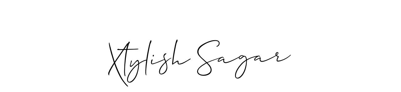 This is the best signature style for the Xtylish Sagar name. Also you like these signature font (Allison_Script). Mix name signature. Xtylish Sagar signature style 2 images and pictures png