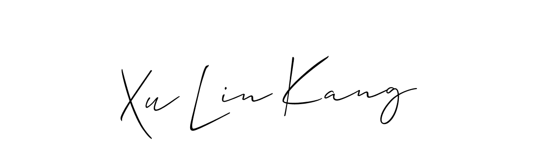 if you are searching for the best signature style for your name Xu Lin Kang. so please give up your signature search. here we have designed multiple signature styles  using Allison_Script. Xu Lin Kang signature style 2 images and pictures png