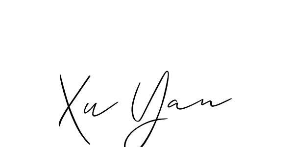 Also You can easily find your signature by using the search form. We will create Xu Yan name handwritten signature images for you free of cost using Allison_Script sign style. Xu Yan signature style 2 images and pictures png