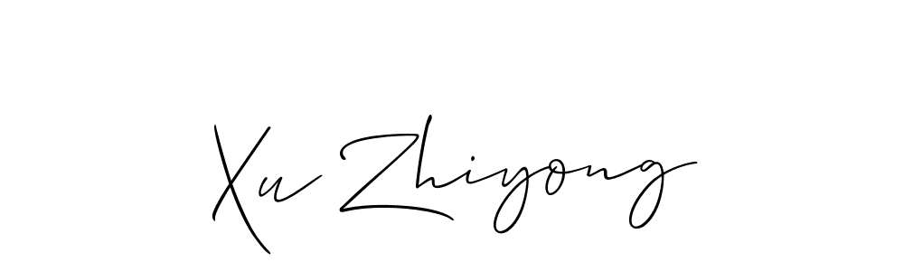 The best way (Allison_Script) to make a short signature is to pick only two or three words in your name. The name Xu Zhiyong include a total of six letters. For converting this name. Xu Zhiyong signature style 2 images and pictures png