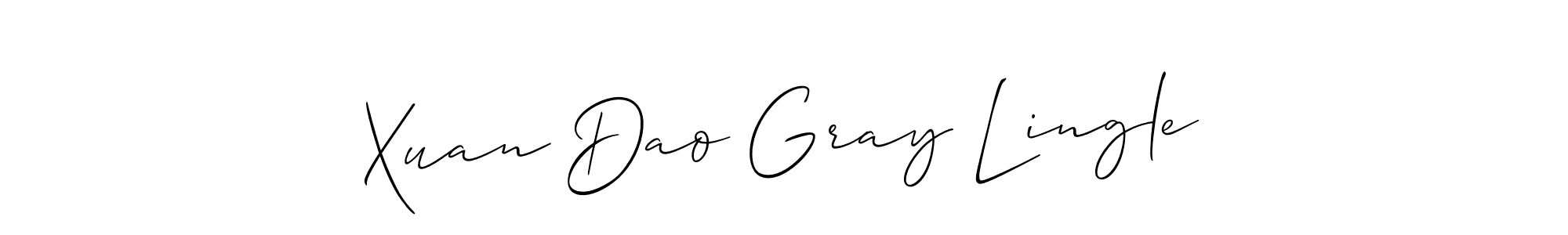Allison_Script is a professional signature style that is perfect for those who want to add a touch of class to their signature. It is also a great choice for those who want to make their signature more unique. Get Xuan Dao Gray Lingle name to fancy signature for free. Xuan Dao Gray Lingle signature style 2 images and pictures png