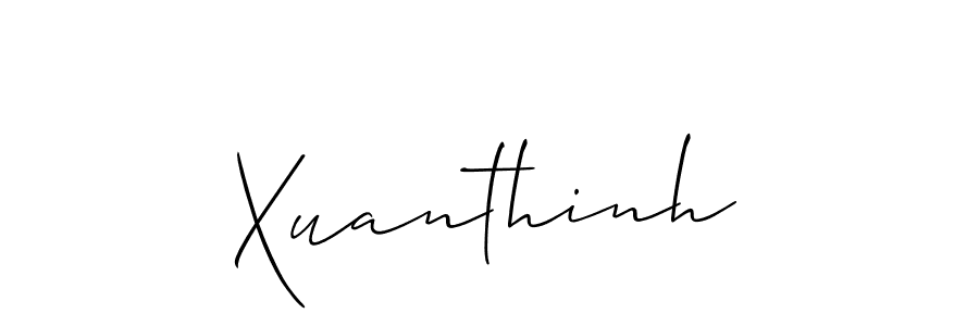 Make a beautiful signature design for name Xuanthinh. With this signature (Allison_Script) style, you can create a handwritten signature for free. Xuanthinh signature style 2 images and pictures png