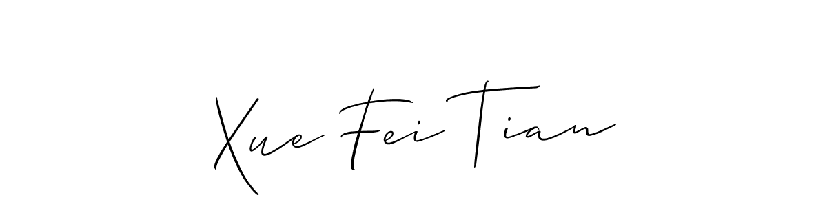 The best way (Allison_Script) to make a short signature is to pick only two or three words in your name. The name Xue Fei Tian include a total of six letters. For converting this name. Xue Fei Tian signature style 2 images and pictures png