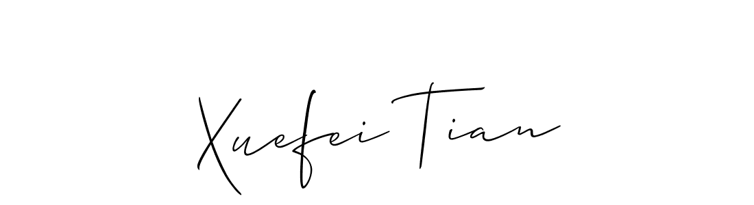 Xuefei Tian stylish signature style. Best Handwritten Sign (Allison_Script) for my name. Handwritten Signature Collection Ideas for my name Xuefei Tian. Xuefei Tian signature style 2 images and pictures png