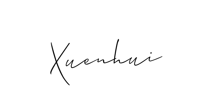 Create a beautiful signature design for name Xuenhui. With this signature (Allison_Script) fonts, you can make a handwritten signature for free. Xuenhui signature style 2 images and pictures png