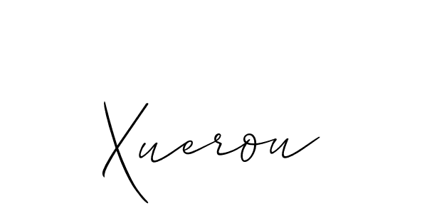 The best way (Allison_Script) to make a short signature is to pick only two or three words in your name. The name Xuerou include a total of six letters. For converting this name. Xuerou signature style 2 images and pictures png