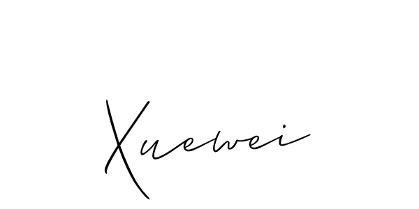 The best way (Allison_Script) to make a short signature is to pick only two or three words in your name. The name Xuewei include a total of six letters. For converting this name. Xuewei signature style 2 images and pictures png