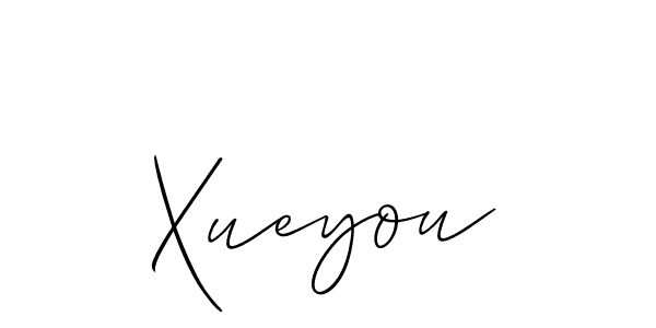 Also we have Xueyou name is the best signature style. Create professional handwritten signature collection using Allison_Script autograph style. Xueyou signature style 2 images and pictures png