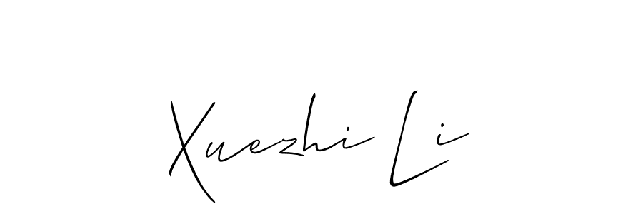 It looks lik you need a new signature style for name Xuezhi Li. Design unique handwritten (Allison_Script) signature with our free signature maker in just a few clicks. Xuezhi Li signature style 2 images and pictures png