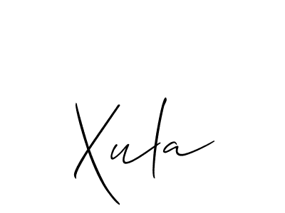 Make a beautiful signature design for name Xula. With this signature (Allison_Script) style, you can create a handwritten signature for free. Xula signature style 2 images and pictures png