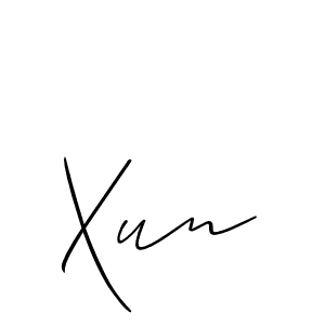 You should practise on your own different ways (Allison_Script) to write your name (Xun) in signature. don't let someone else do it for you. Xun signature style 2 images and pictures png