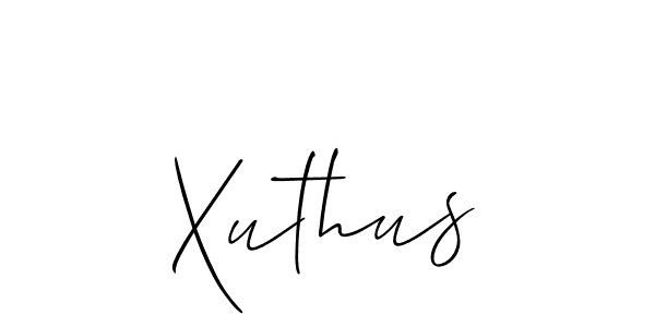 How to make Xuthus signature? Allison_Script is a professional autograph style. Create handwritten signature for Xuthus name. Xuthus signature style 2 images and pictures png