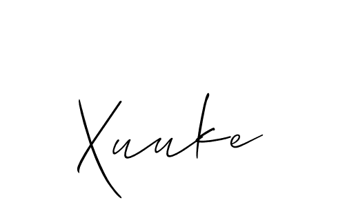 How to make Xuuke signature? Allison_Script is a professional autograph style. Create handwritten signature for Xuuke name. Xuuke signature style 2 images and pictures png