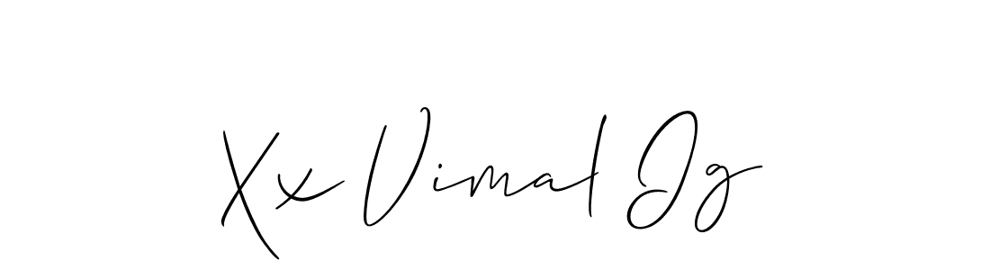 Also we have Xx Vimal Ig name is the best signature style. Create professional handwritten signature collection using Allison_Script autograph style. Xx Vimal Ig signature style 2 images and pictures png