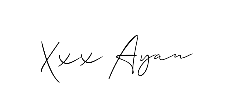 Use a signature maker to create a handwritten signature online. With this signature software, you can design (Allison_Script) your own signature for name Xxx Ayan. Xxx Ayan signature style 2 images and pictures png