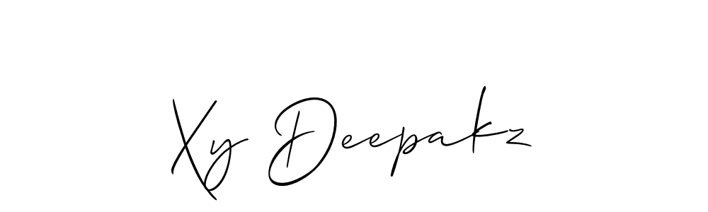 Use a signature maker to create a handwritten signature online. With this signature software, you can design (Allison_Script) your own signature for name Xy Deepakz. Xy Deepakz signature style 2 images and pictures png