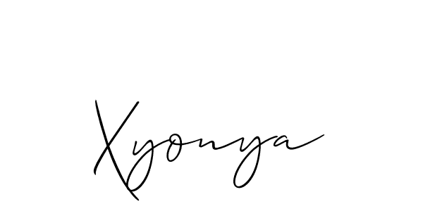 How to make Xyonya signature? Allison_Script is a professional autograph style. Create handwritten signature for Xyonya name. Xyonya signature style 2 images and pictures png