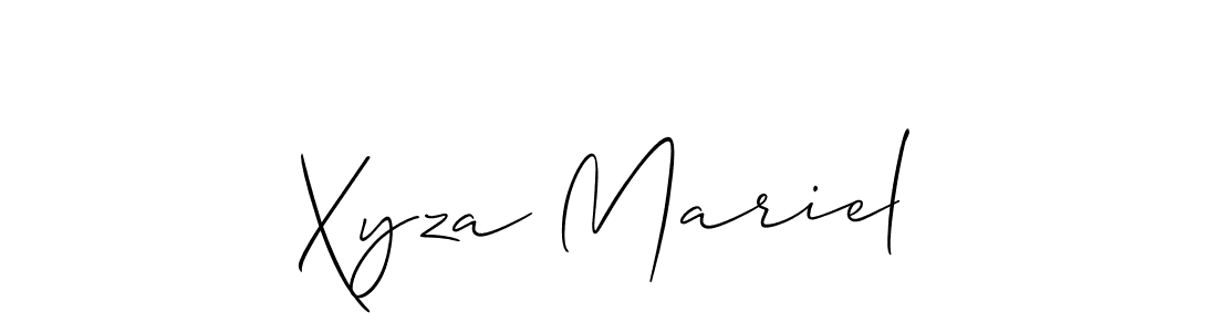 How to make Xyza Mariel signature? Allison_Script is a professional autograph style. Create handwritten signature for Xyza Mariel name. Xyza Mariel signature style 2 images and pictures png