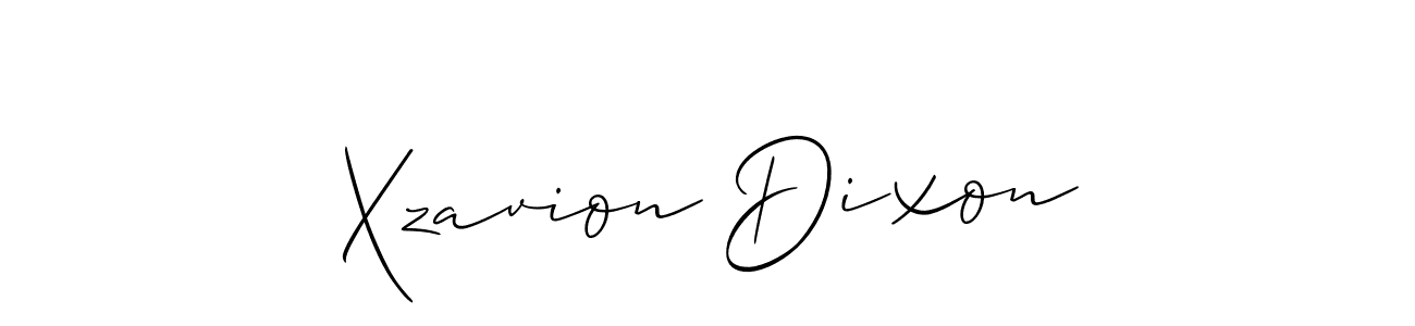 Xzavion Dixon stylish signature style. Best Handwritten Sign (Allison_Script) for my name. Handwritten Signature Collection Ideas for my name Xzavion Dixon. Xzavion Dixon signature style 2 images and pictures png