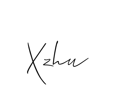 if you are searching for the best signature style for your name Xzhu. so please give up your signature search. here we have designed multiple signature styles  using Allison_Script. Xzhu signature style 2 images and pictures png